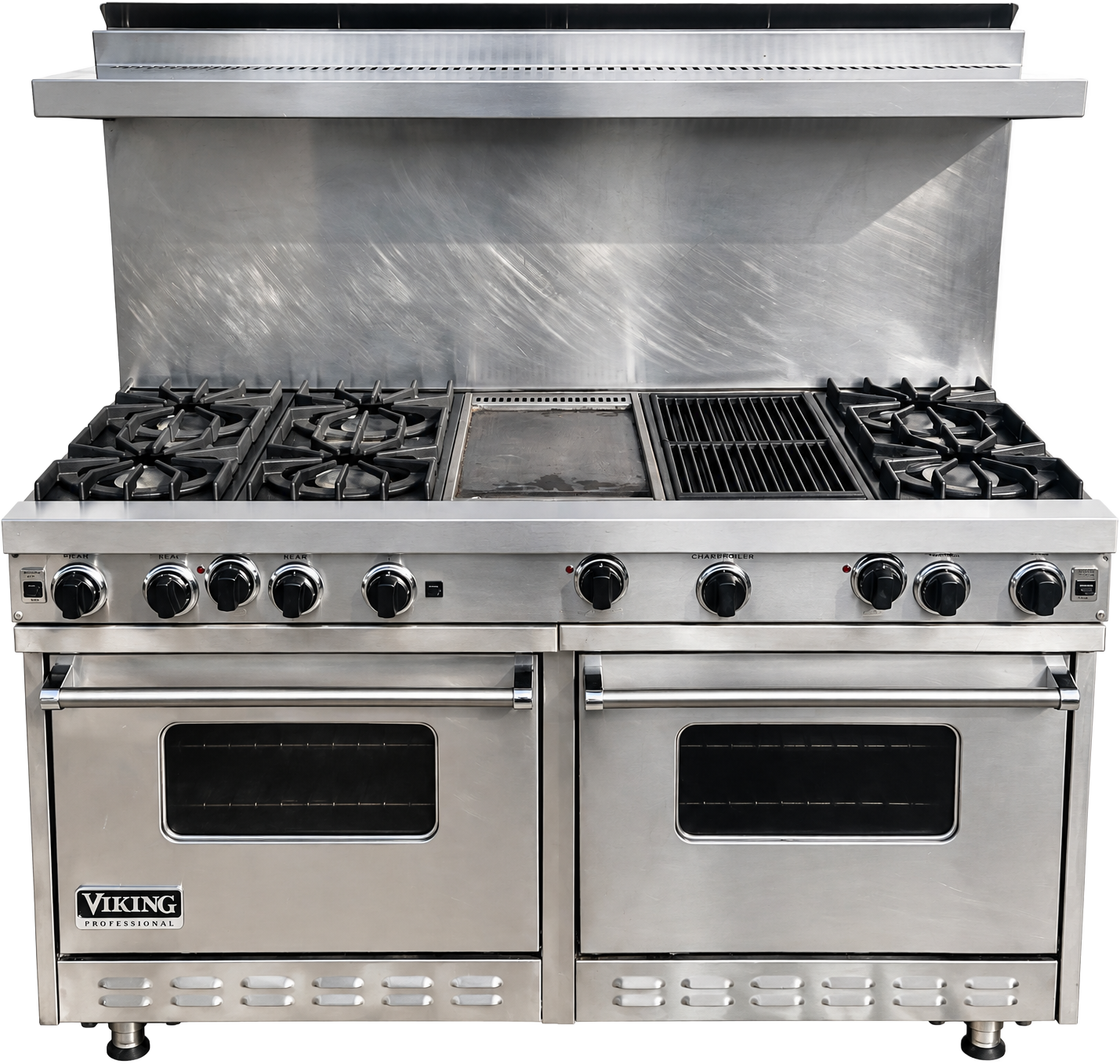 Viking Professional 60” Commercial Gas Range w/ Double Oven, Griddle & Charbroiler